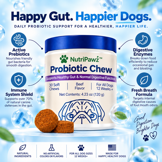 NutriPawz™ Advanced Dog Probiotics - Chewable Tummy & Digestive Health Treats